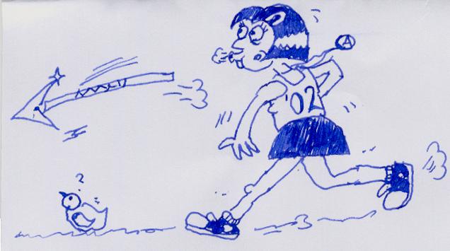 Originale Kugelschreiber-Zeichnung eines Abilympics-Athleten aus unserem Archiv